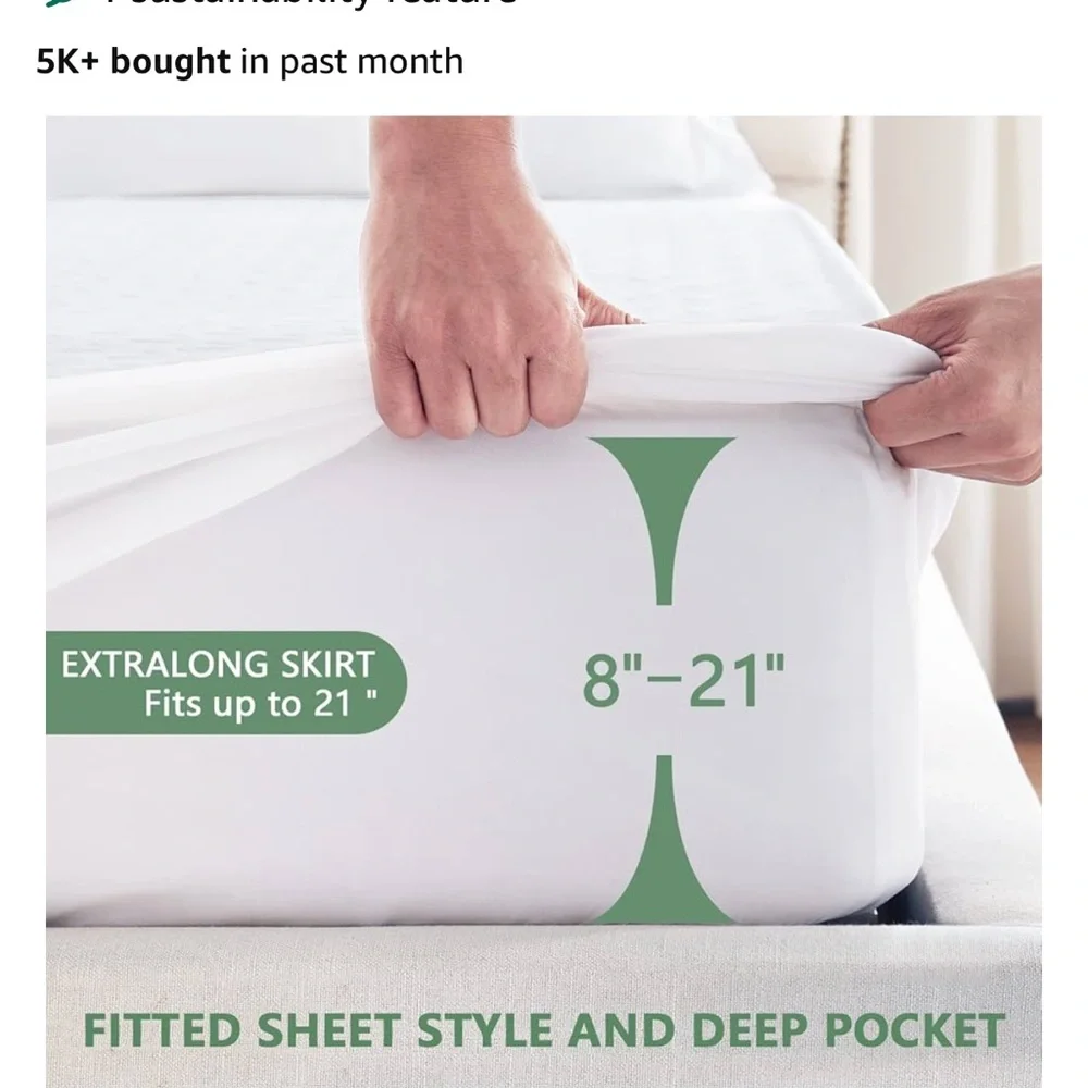 Green Mattress Protector - King Size